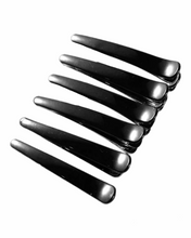 Load image into Gallery viewer, Black Velcro Hair Rollers In Satin Bag For Short Hair | Set Of x6 • 36mm