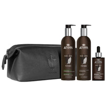 Load image into Gallery viewer, Black Angel For Men Recovery Hair Gift Set for fine and thinning hair. Set includes Shampoo, Conditioner, Hair Serum. Available at Stylecom.nz