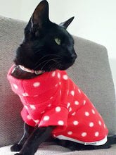 Load image into Gallery viewer, STYLECOM.NZ - Red + White Polka Dot Cat Top - Made In NZ • Size S
