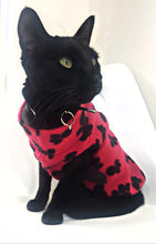Load image into Gallery viewer, STYLECOM.NZ ~ Designer Dog / Cat Top Sleeveless  Red Paw Print ~ Size Small