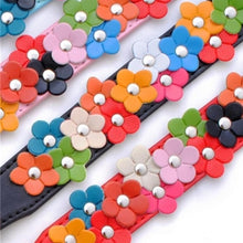 Load image into Gallery viewer, Pink Flower Power Dog Collar - S