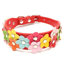 Load image into Gallery viewer, Pink Flower Power Dog Collar - S