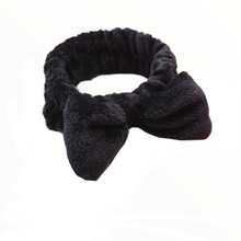 Load image into Gallery viewer, SOFT PLUSH HEADBAND FOR BATH | MAKEUP  •  ONE SIZE • BLACK OR WHITE