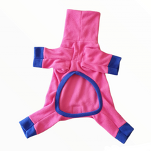 Load image into Gallery viewer, STYLECOM.NZ • NZ Designer Dog PJs Hot Pink + Blue Trim • Size Small