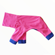 Load image into Gallery viewer, STYLECOM.NZ • NZ Designer Dog PJs Hot Pink + Blue Trim • Size Small