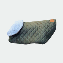 Load image into Gallery viewer, STYLECOM.NZ ▪︎ OLIVE GREEN VELVET SHERPA COAT • SIZE M 40cm