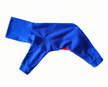 Load image into Gallery viewer, STYLECOM.NZ • NZ Designer Dog PJs • Blue + Red • Size L