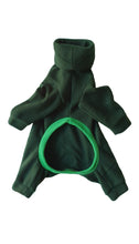 Load image into Gallery viewer, STYLECOM.NZ ~ NZ Designer Dog PJs Forest Green With Lime Trim ~ Size Medium