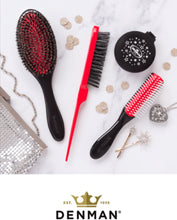 Load image into Gallery viewer, DENMAN ~ NATURAL BRISTLE LONG HAIR BRUSH • SIZE LARGE