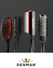 Load image into Gallery viewer, DENMAN ~ NATURAL BRISTLE LONG HAIR BRUSH • SIZE LARGE