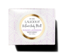 Load image into Gallery viewer, Lalicious Velour Body Melt in Sugar Lavender. For glowing healthy skin. Available at STYLECOM.NZ