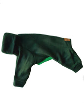 Load image into Gallery viewer, STYLECOM.NZ • NZ Designer Dog Pajamas Green + Lime Trim • Size L