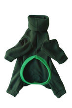 Load image into Gallery viewer, STYLECOM.NZ • NZ Designer Dog Pajamas Green + Lime Trim • Size L