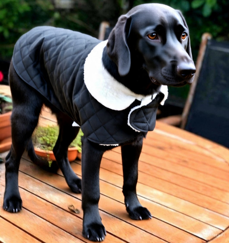 Stylecom.nz Designer Velvet + Sherpa Dog Coat In Black With White Collar. Luxurious and Warm