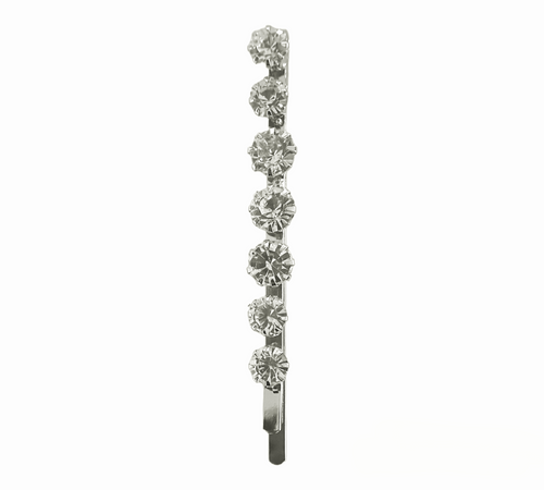 Silver Rhinestone Hair Clip