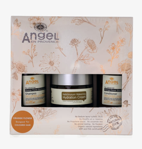 Angel En Provence ~ Orange Flower Coloured Sham | Cond | Hydration Creme Gift Set