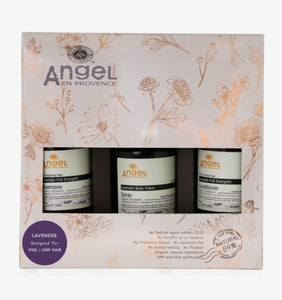 ANGEL EN PROVENCE ~ Lavender For Fine Limp Hair • Shamp | Cond | Body Maker Spray Gift Pack