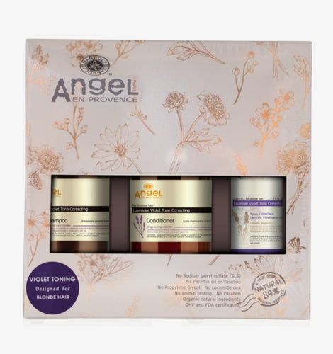 ANGEL EN PROVENCE ~ Violet Toning Sham | Cond | Toning Spray Gift Set