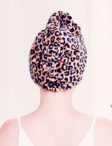 Leopard Hair Drying Wrap
