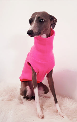 Stylecom.nz- Hot Pink Fleece Dog Sleeveless Top . Made in New Zealand