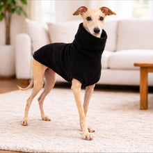 Load image into Gallery viewer, Midnight Luxe Fleece Top – Dog Clothing NZ | Italian Greyhound Clothing | STYLECOM.NZ
