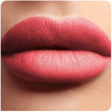 Load image into Gallery viewer, NUDE BY LUST Love Strawberry Pink Lipstick swatch on lips
