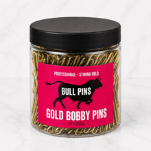 Load image into Gallery viewer, BULL PINS Professional Strong Hold Bobby Pins 250g | Black, Bronze &amp; Gold | STYLECOM.NZ