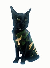 Load image into Gallery viewer, Stylecom.nz Cat Or Dog Camouflage Sleeveless Fleece Top. Soft and warm. Made In New Zealand.