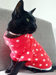 STYLECOM.NZ - Red + White Polka Dot Cat Top - Size S