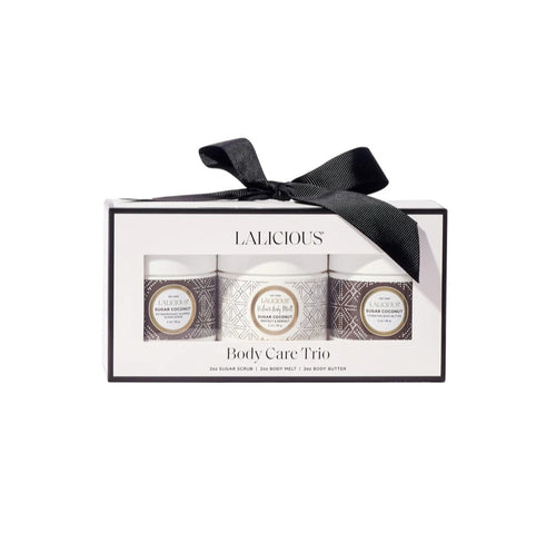 Lalicious Gift Set - Sugar Coconut Trio already wrapped in a stylish gift box