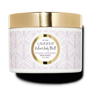 Lalicious Velour Body Melt in Sugar Lavender. For glowing healthy skin. Available at STYLECOM.NZ 