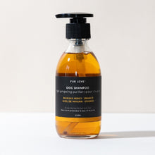 Load image into Gallery viewer, Bottle of Fur Love natural dog shampoo with a pump on a white background.