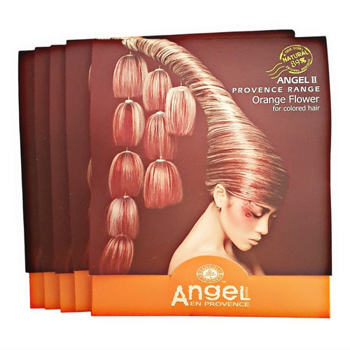 Angel En Provence - Orange Flower Coloured Hair Shampoo + Conditioner Sachet Bundle x5