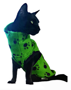 Stylecom.nz Emerald Green Fleece Cat Top. Made in New Zealand