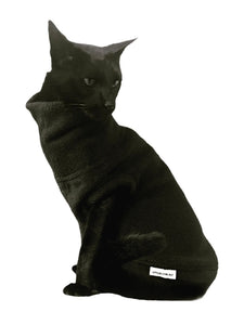 Designer Stylecom.nz black fleece cat top. Made in NZ