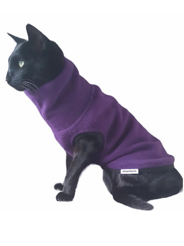 Purple fleece cat and dog top by Stylecom.nz 
