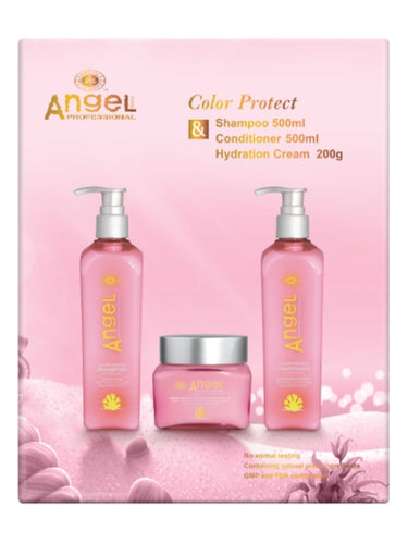 Angel Professional Deep Sea Colour Protect Gift Set. x3 Products. Available at Stylecom.nz 
