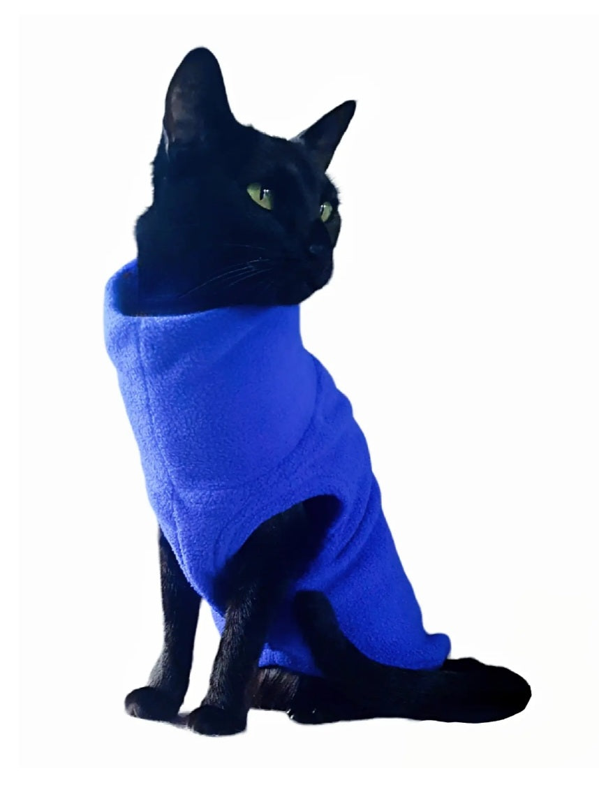 Colbolt blue fleece top for cats and dogs by Stylecom.nz 