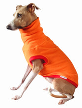 Load image into Gallery viewer, STYLECOM.NZ - Bright Orange + Red Fleece Dog Top - Size L