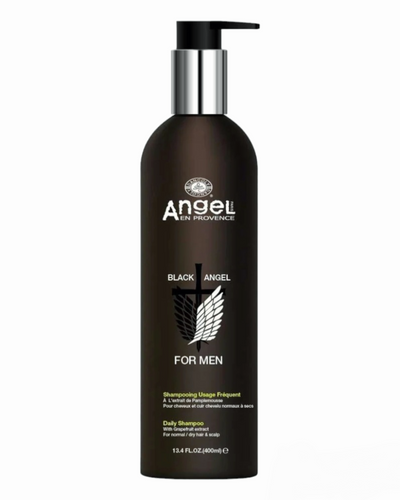 Black Angel For Men daily shampoo for all hair types. Available at stylecom.nz q