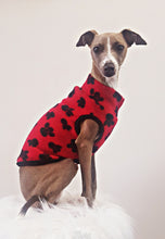 Load image into Gallery viewer, STYLECOM.NZ ~ Designer Dog / Cat Top Sleeveless  Red Paw Print ~ Size Small