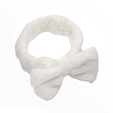 Load image into Gallery viewer, SOFT PLUSH HEADBAND FOR BATH | MAKEUP  •  ONE SIZE • BLACK OR WHITE
