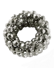 Load image into Gallery viewer, Silver Beaded Hair Tie