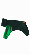Load image into Gallery viewer, STYLECOM.NZ ~ Designer Dog PJs Forest Green + Lime Green Front Legs ~ Size Small
