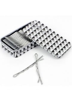 Y.S PARK ~ SILVER HAIR PINS IN TIN CASE (30 Pieces)