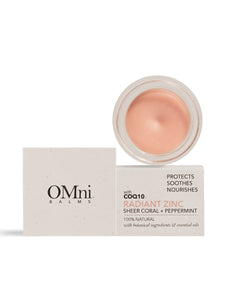 OMni Balms • RADIANT ZINC Sheer Coral with CoQ10